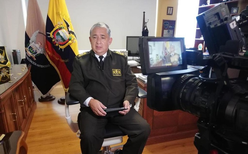 El director nacional antinarcóticos de Ecuador, Giovanni Ponce. (Israel Navarro)