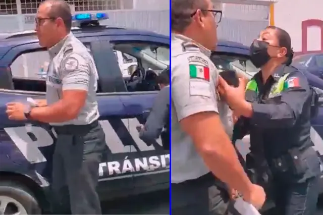 Acusan a comandante de ignorar a policías agredidos por ex GN. (Tomada del video)
