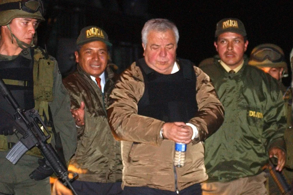 Gilberto Rodríguez Orejuela al momento de ser detenido en 2002 (AFP)