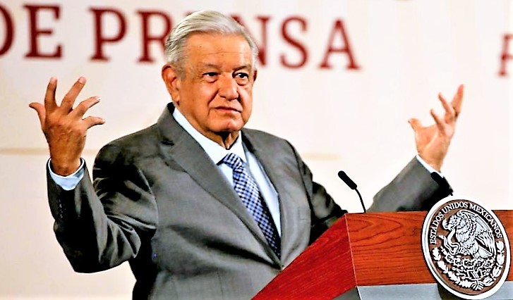 El presidente de México, Andrés Manuel López Obrador, durante su conferencia matutina en Palacio Nacional, en la Ciudad de México, el 3 de mayo de 2023. Foto José Antonio López