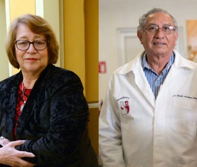 Gloria Arminda Tirado Villegas y Jesús Sandoval Ramírez fueron distinguidos por sus aportes en Historia y Química, respectivamente. (BUAP)