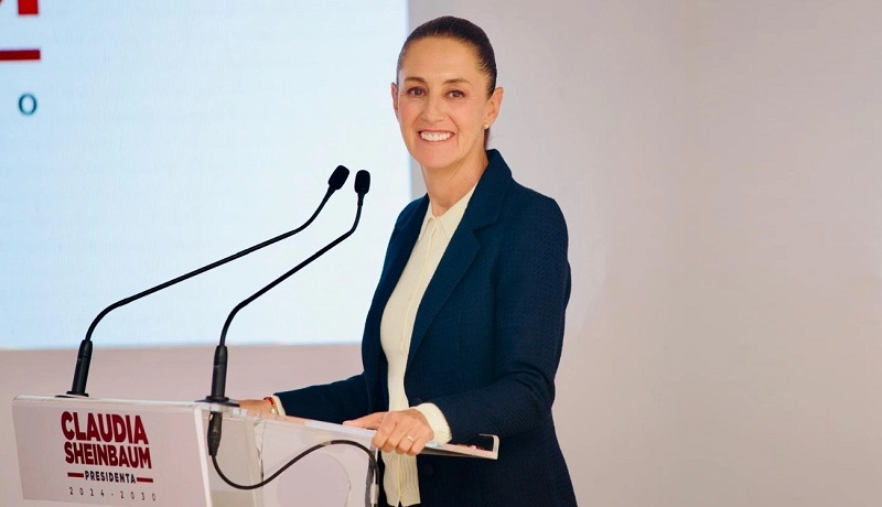 Claudia Sheinbaum, presidenta electa de México, dijo que la reforma judicial no ahuyentará las inversiones. Foto María Luisa Severiano