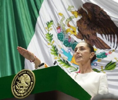 Hoy llegamos las mujeres a conducir los destinos de nuestra hermosa nación: Claudia Sheinbaum. (Presidencia de la República)