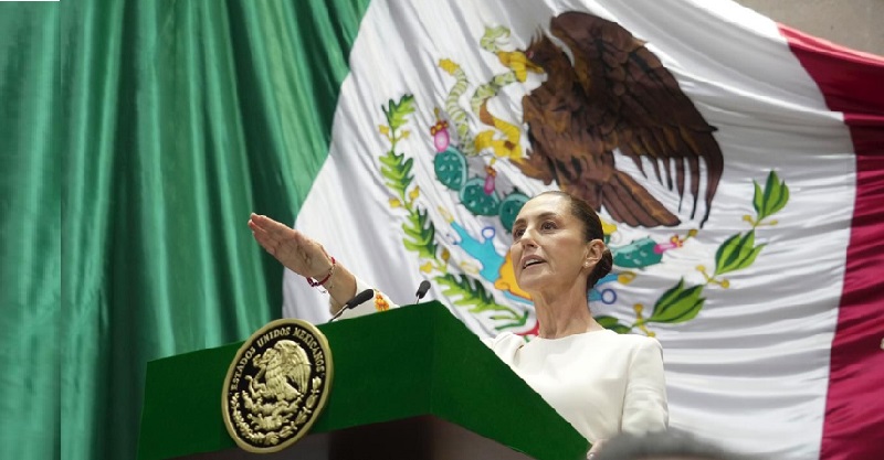 Hoy llegamos las mujeres a conducir los destinos de nuestra hermosa nación: Claudia Sheinbaum. (Presidencia de la República)