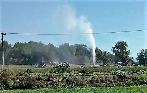 Fuga de gasolina ocasionada por una toma clandestina en el municipio de Tlahuelilpan, Hidalgo. Imagen de diciembre pasado. Foto Juan Ricardo Montoya