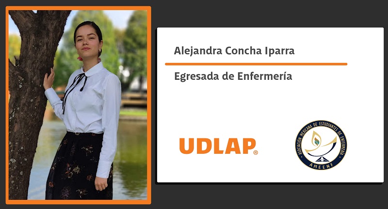 Alejandra Concha Iparra, egresada de la Licenciatura en Enfermería de la Universidad de las Américas Puebla.