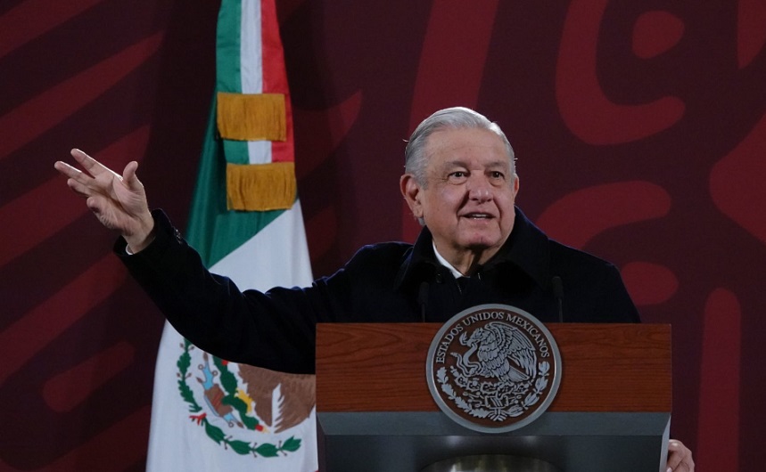 El presidente Andrés Manuel López Obrador durante su conferencia matutina en Palacio Nacional, en la Ciudad de México, el 19 de enero de 2022. Foto: Cuartoscuro