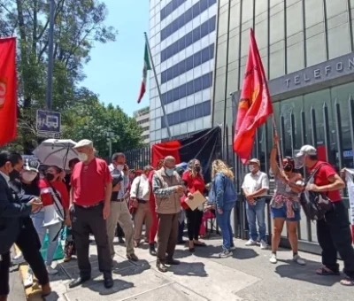 Huelga en Telmex,21 de julio de 2022. Foto: Cortesía