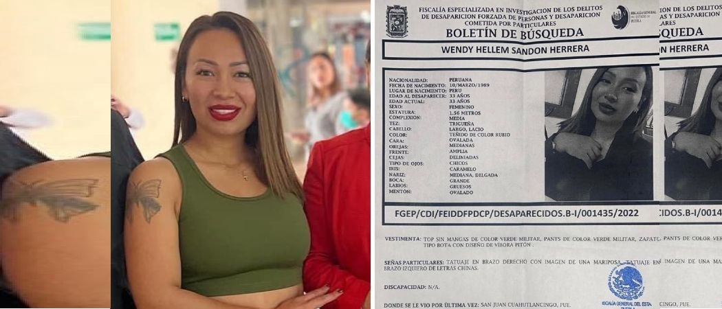 Wendy Hellem Sandon Herrera, peruana radicada en Puebla, fue reportada como desaparecida. (Especial)