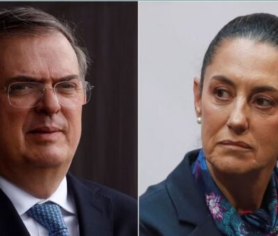 El canciller Marcelo Ebrard y la jefa de Gobierno de Ciudad de México, Claudia Sheinbaum. GETTY IMAGES / REUTERS