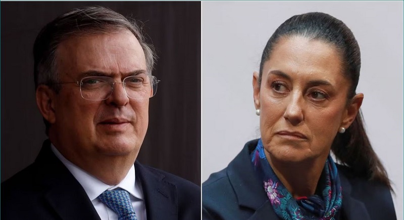 El canciller Marcelo Ebrard y la jefa de Gobierno de Ciudad de México, Claudia Sheinbaum. GETTY IMAGES / REUTERS