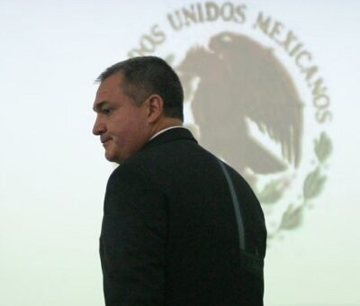 Genaro García Luna durante una conferencia de prensa, el 1 de septiembre de 2010 en Ciudad de México. MISAEL VALTIERRA (CUARTOSCURO)