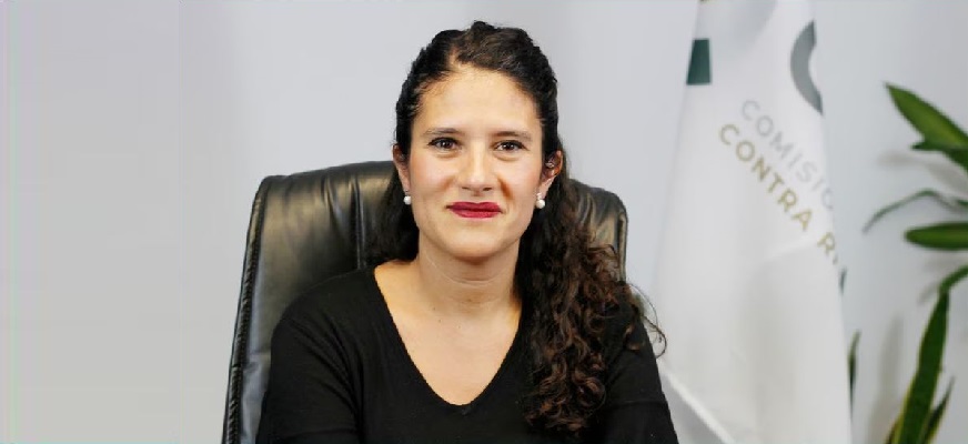 Bertha Alcalde Luján en su oficina en Ciudad de México, en 2022. GOBIERNO DE MÉXICO