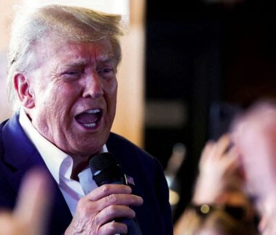 El expresidente de EE UU Donald Trump en un mitin electoral en Des Moines (Iowa, EE UU) este fin de semana. Foto: REUTERS/EVELYN HOCKSTEIN