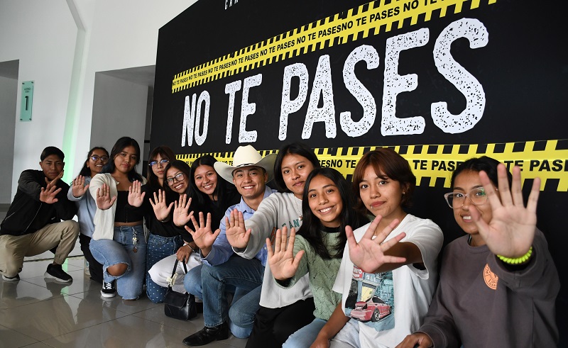 Presenta la rectora María Lilia Cedillo Ramírez la campaña institucional “No te pases”. (BUAP)