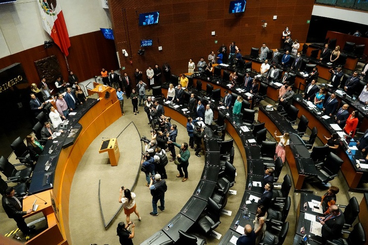 Sesión en la Cámara de Senadores. Foto Cuartoscuro