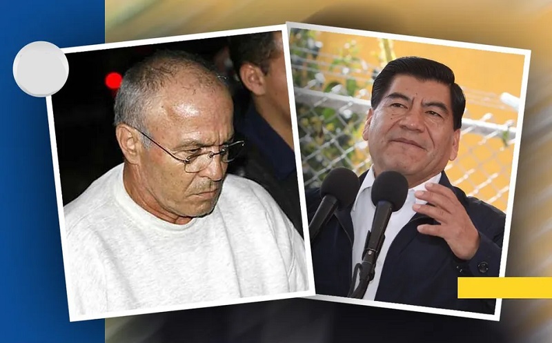 AMLO cuestiona al Poder Judicial por el cambio de prisión de Jean Succar Kuri. Mario Marín y Jean Succar Kuri / Diseño Telediario