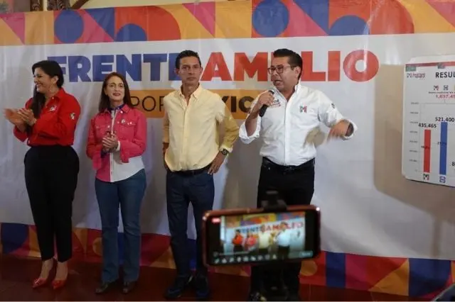 PRI y PRD dan portazo a sus candidatos; cierran filas con Eduardo Rivera. Foto / X @CarlosMtzAmador
