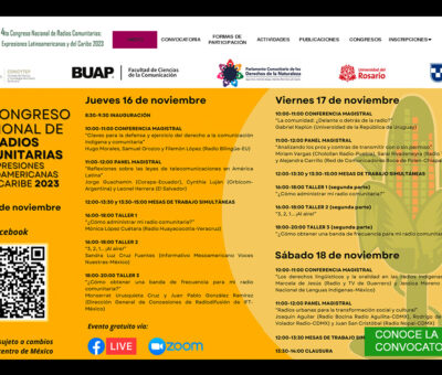 La BUAP será sede del el Cuarto Congreso Nacional de Radios Comunitarias: Expresiones Latinoamericanas y del Caribe 2023, a realizarse del 16 al 18 de noviembre de 2023. (Especial)