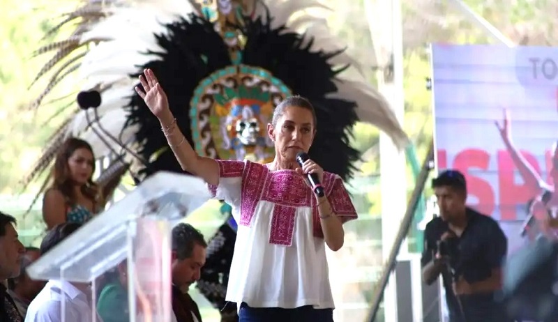 Claudia Sheinbaum, Coordinadora Nacional de los Comités de Defensa de la 4T en Tlaxcala. Foto ‘La Jornada’