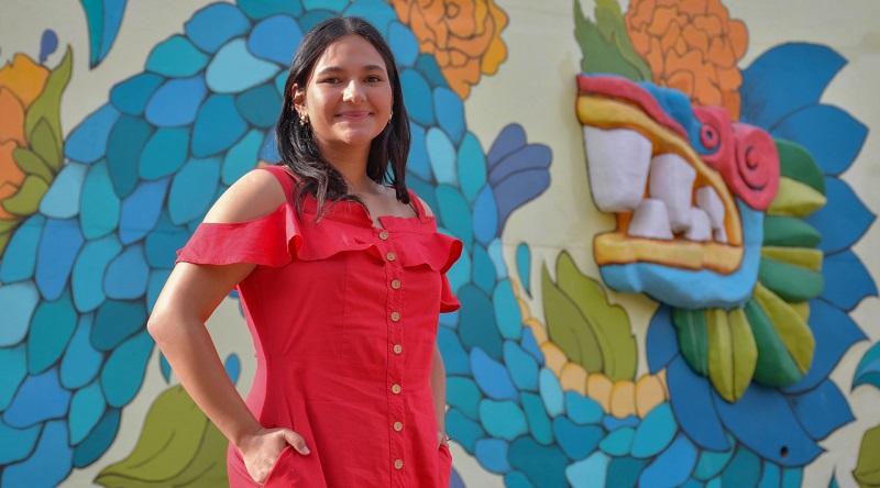 Jimena Molina Hernández, estudiante de séptimo semestre de la Licenciatura en Diseño de Información Visual de la Universidad de las Américas Puebla (UDLAP)