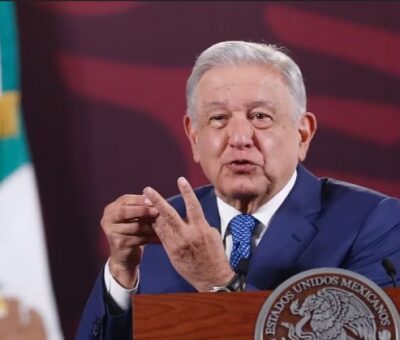 Andrés Manuel López Obrador, en su rueda de prensa matutina, el 1 de febrero. SÁSHENKA GUTIÉRREZ (EFE)