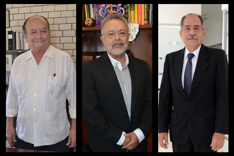 Alejandro Palma Almendra y José Luis Carrillo Estrada, del Instituto de Física, y Mario Miguel Carrillo Huerta, del Instituto de Ciencias de Gobierno y Desarrollo Estratégico.