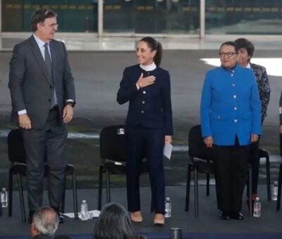 La presidenta Claudia Sheinbaum presentó el Plan México en el Museo de Antropología, en la Ciudad de México, el 13 de enero de 2025. Foto Cristina Rodríguez