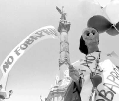 Protesta contra el Fobaproa en 1998. Foto 'La Jornada' /Archivo