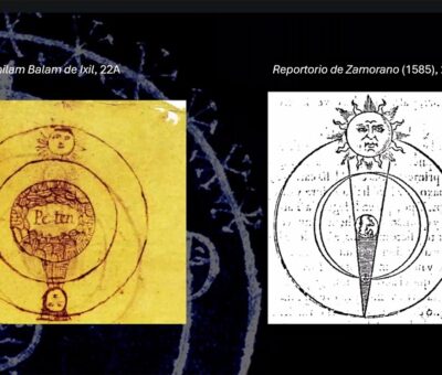 En los libros mayas del Chilam Balam se aprecian imágenes de clara inspiración europea en la representación de los eclipses. (UNAM)