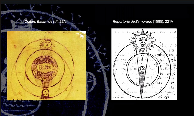 En los libros mayas del Chilam Balam se aprecian imágenes de clara inspiración europea en la representación de los eclipses. (UNAM)