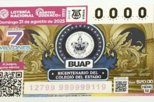 Lotería Nacional emite billete conmemorativo del bicentenario del Colegio del Estado. (BUAP)