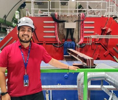 El estudiante del Doctorado en Física Aplicada de la BUAP, Yael Antonio Vásquez Beltrán en Suiza. (BUAP)