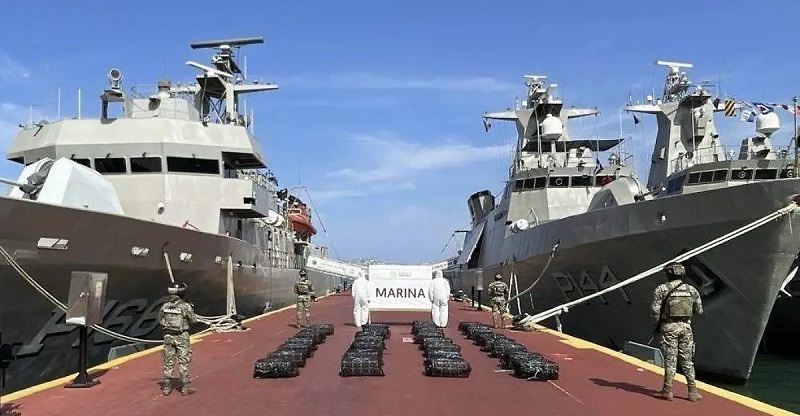La Marina aseguró 900 kilos de cocaína en un operativo conjunto al suroeste de las costas de Acapulco. / Foto: Cortesía /Fuerza Armada de México