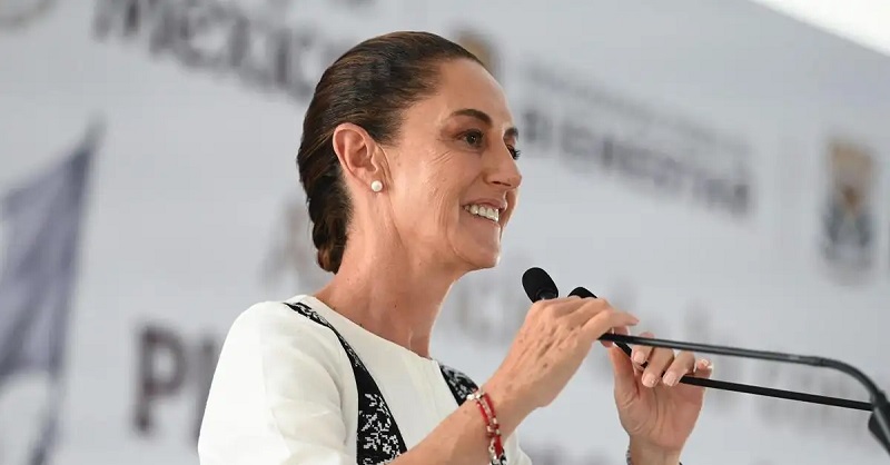 La presidenta Claudia Sheinbaum asistió en la Feria de Chocolate donde anunció la instalación de la planta procesadora de Chocolate Bienestar, en esta región del sureste del país. Foto Gobierno de México