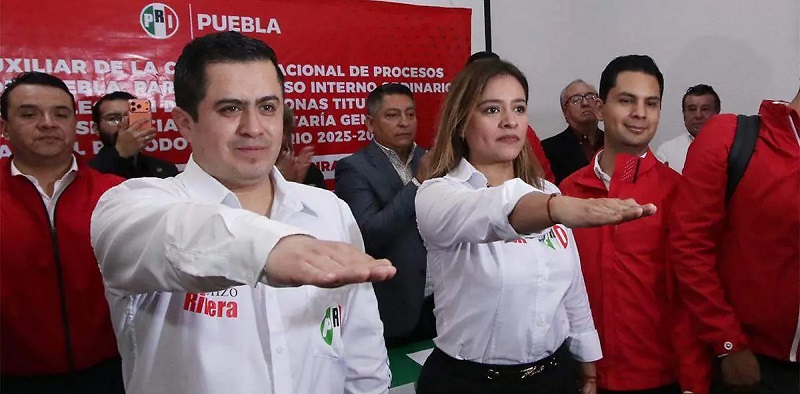 Ceja García arremetió contra el exdirigente estatal Néstor Camarillo Medina, hoy en las filas de Movimiento Ciudadano (MC). / Foto: Erik Guzmán / El Sol de Puebla