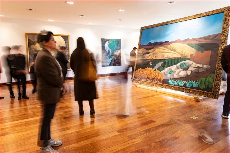 Exposición 'Pintura y escultura en el acervo patrimonial de México' en el Complejo Cultural Los Pinos, el 12 de enero. Aggi Garduño