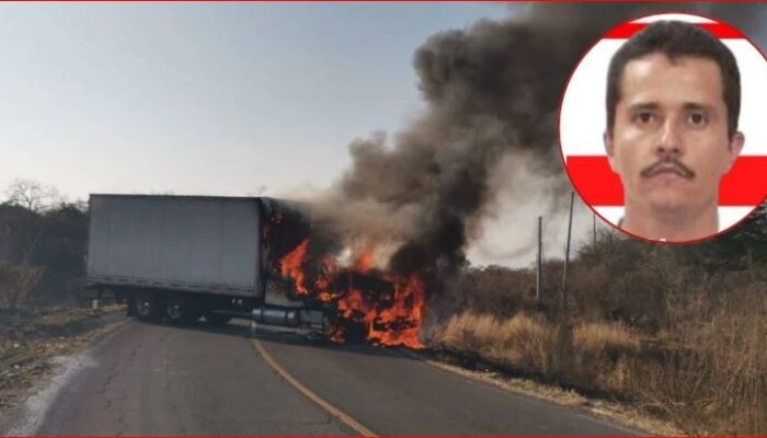 El abatimiento de Nemesio Oseguera Cervantes alias 'El Mencho', derivó en 'narcobloqueos' y enfrentamientos armados en varias entidades de México; el operativo federal contra el líder del 'CJNG' se logró con información facilitada por autoridades de EU. Foto 'La Jornada'