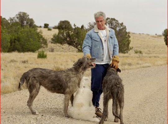 Jeffrey Epstein en el rancho Zorro, a las afueras de Santa Fe, Nuevo México. Fotografía: Departamento de Justicia
