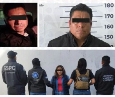 Alejandro N., Christian N. y de Miriam N., entre los detenidos. Foto: Fiscalía General del Estado de Puebla