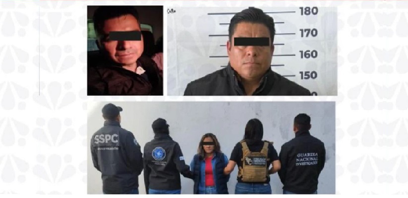 Alejandro N., Christian N. y de Miriam N., entre los detenidos. Foto: Fiscalía General del Estado de Puebla