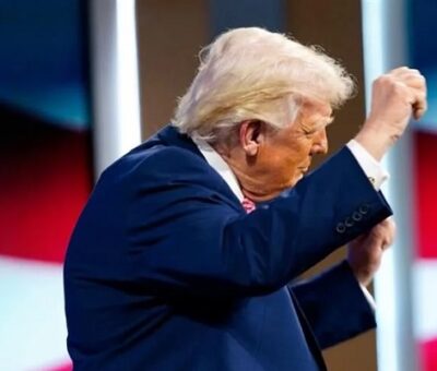 El Presidente de Estados Unidos, Donald Trump, en la Cumbre FII PRIORITY en el Hotel Faena el 27 de marzo de 2026 en Miami Beach, Florida. Crédito: AFP