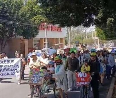 Protesta. Freno al proyecto. Foto: https://espaciolibrepuebla.com/