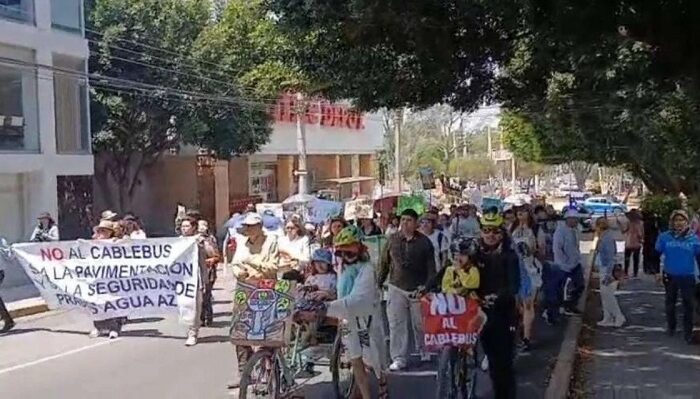 Protesta. Freno al proyecto. Foto: https://espaciolibrepuebla.com/