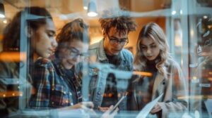 Alumnos apoyados por algoritmos. Foto: Freepik