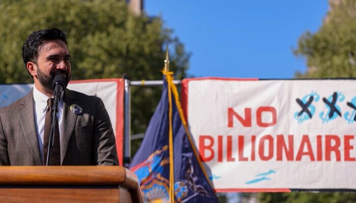El alcalde de la ciudad de Nueva York, Zohran Mamdani, interviene durante una manifestación por el Día Internacional de los Trabajadores el pasado 1 de mayo. (Foto: Sarah Yenesel)
