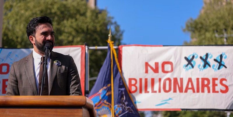 El alcalde de la ciudad de Nueva York, Zohran Mamdani, interviene durante una manifestación por el Día Internacional de los Trabajadores el pasado 1 de mayo. (Foto: Sarah Yenesel)