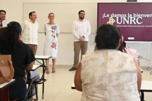 Sheinbaum inauguró en este Municipio de Yucatán una unidad académica de la Universidad Rosario Castellanos.