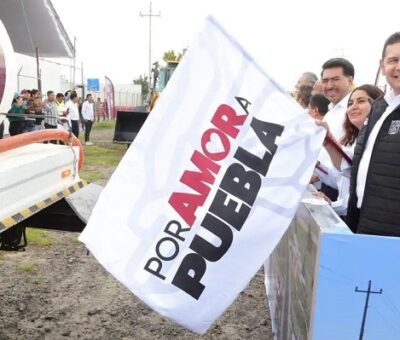 El gobernador Armenta puso en marcha las obras para la ampliación de la carretera que comunica a Amozoc con San José Chiapa(Facebook Gobierno de Puebla)