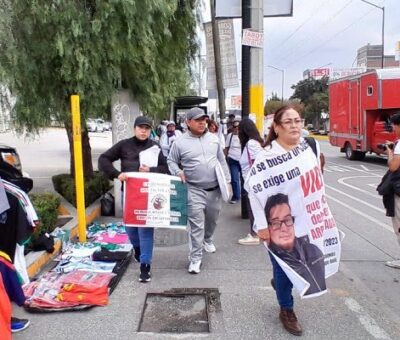 Manifestación de familias de desaparecidos en Puebla. Foto: FB DESAPARECIDOSPUEBLA